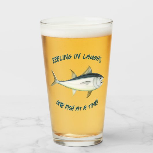 Wankelen in lachen... - Vist Beer Glas (Voorkant gevuld)
