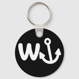 wanker w anchor sleutelhanger