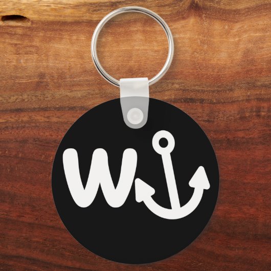 wanker w anchor sleutelhanger (Voorkant)