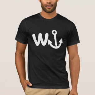 wanker w anchor t-shirt