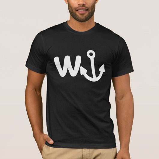wanker w anchor t-shirt (Voorkant)