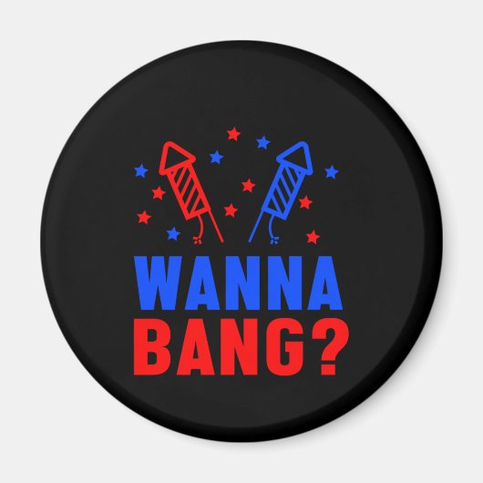 Wanna Bang Fireworks Pyrotechnicus Pyro Fire Gift Magneet (Voorkant)