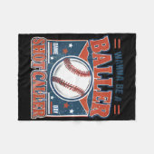 Wanna Be A Byller Shot-caller Retro Bysebyll Game Fleece Deken (Voorkant (Horizontaal))