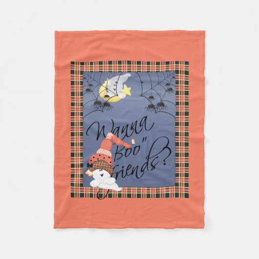 Wanna Boo Friends Halloween Fleece Deken (Voorkant)