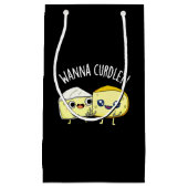Wanna Curdle Grappige Kaas Puns Donker BG Klein Cadeauzakje (Voorkant)
