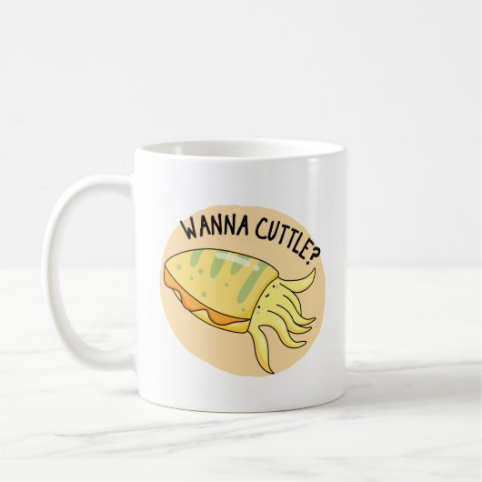 Wanna Cuttle Funny Cuttlefish Pun Koffiemok (Links)