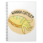 Wanna Cuttle Funny Cuttlefish Pun Notitieboek (Voorkant)