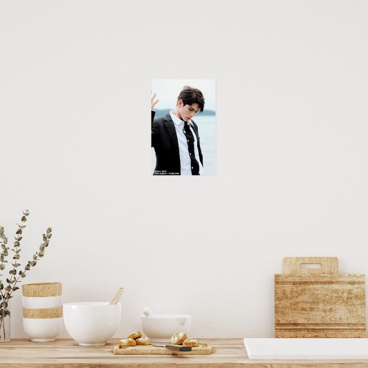 WANNA ÉÉN ENG Seongwoo brandt het Poster op (Keuken)