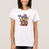 Wanna Fight eend warror T-shirt (Voorkant)
