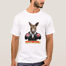 Wanna Fight Mate Kangaroo Boxing Tshirt