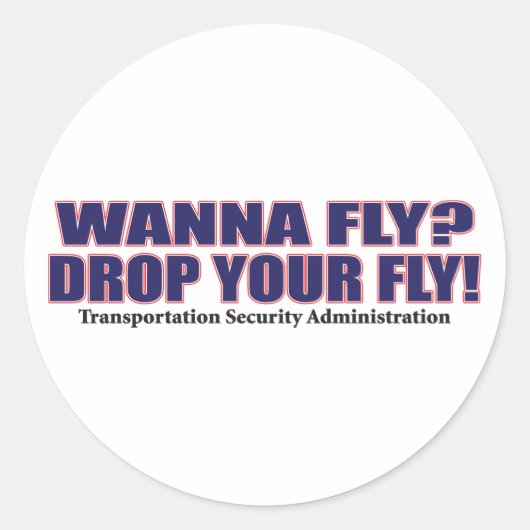 Wanna-Fly Ronde Sticker (Voorkant)