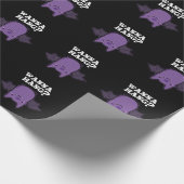 Wanna Hang Funny Animal Bat Pun Dark BG Cadeaupapier (Hoek)