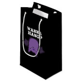 Wanna Hang Funny Animal Bat Pun Dark BG Klein Cadeauzakje (Voorkant Gekanteld)
