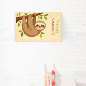 Wanna hang out? sloth kids birthday spandoek (Insitu)