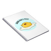 Wanna hoort een Yolk Funny Egg Joke Pun Notitieboek (Rechterzijde)