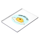 Wanna hoort een Yolk Funny Egg Joke Pun Notitieboek (Linkerzijde)