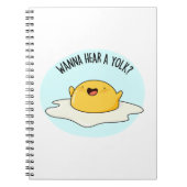 Wanna hoort een Yolk Funny Egg Joke Pun Notitieboek (Voorkant)