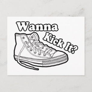 Wanna Kick it Sneakers Briefkaart
