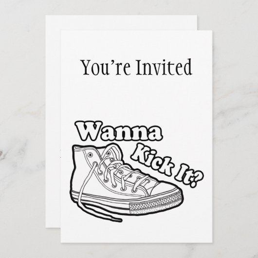 Wanna Kick it Sneakers Kaart (Voorkant / Achterkant)