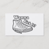 Wanna Kick it Sneakers Visitekaartje (Achterkant)