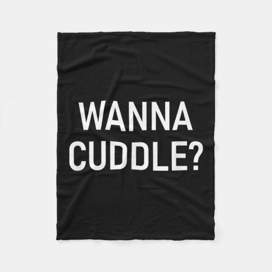Wanna Knuffel, Grappig, Grappen, Sarcastisch Fleece Deken (Voorkant)