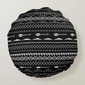 Wanna Llama Tribal Aztec Pattern Rond Kussen (Achterkant)