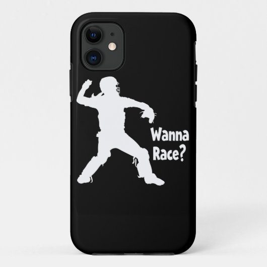 Wanna Race, white.png Case-Mate iPhone Case (Achterkant)