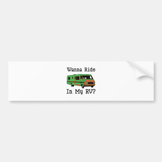 Wanna Ride Bumpersticker (Voorkant)