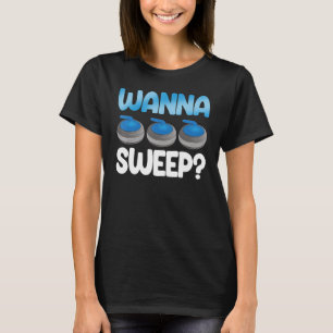 Wanna Sweep Curling Mannen Werelds Grootste Curlin T-shirt