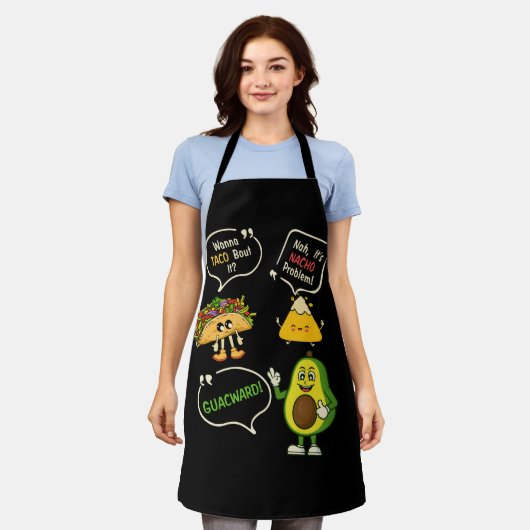 Wanna Taco Bout it Nacho Problem Avocado Lover Gua Schort (Gedragen)