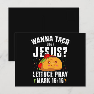 Wanna Taco Over Jesus Cinco de Mayo Christelijk Briefkaart