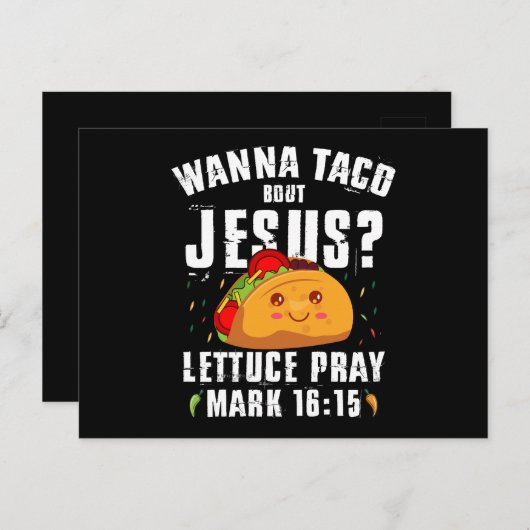 Wanna Taco Over Jesus Cinco de Mayo Christelijk Briefkaart (Voorkant / Achterkant)