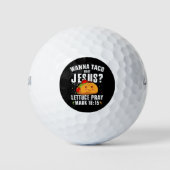 Wanna Taco Over Jesus Cinco de Mayo Christelijk Golfballen (Voorkant)