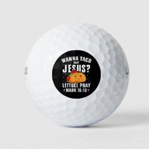 Wanna Taco Over Jesus Cinco de Mayo Christelijk Golfballen