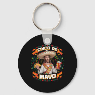 Wanna Taco over Jesus Cinco de Mayo voor mannen en Sleutelhanger