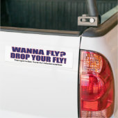 Wanna-Vliegen Bumpersticker (Op Truck)