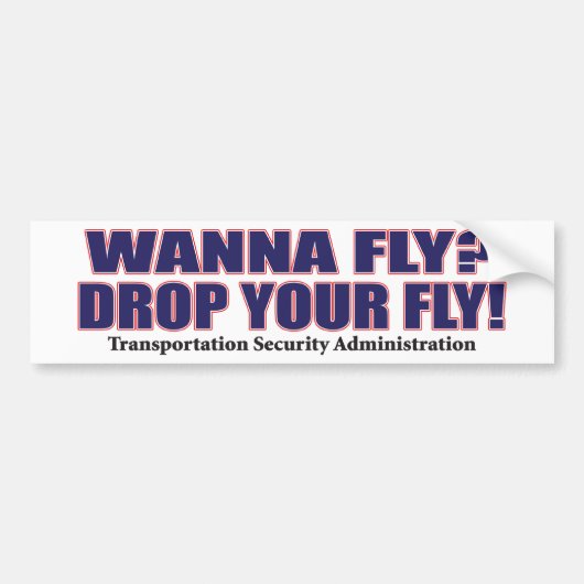 Wanna-Vliegen Bumpersticker (Voorkant)