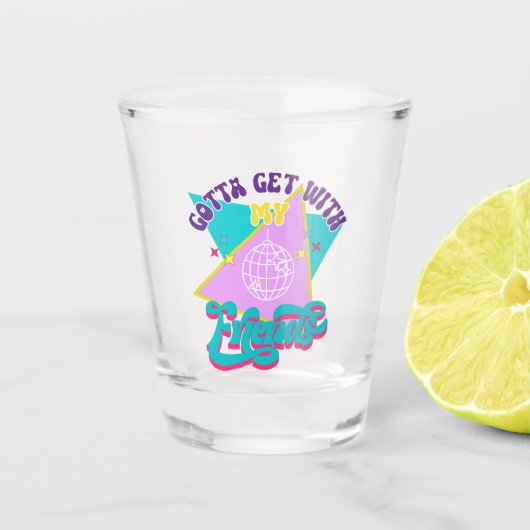 Wannabe Grappige jaren 90 Bachelorette Shot Glas (Voorkant)