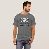 Wannable Gangster Skull en Cross Bone Word Design T-shirt (Voorkant volledig)