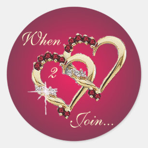 WANNEER 2 HARTEN MEEDOEN DOOR SHRON SHARPE RONDE STICKER