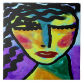 Wanneer Abstract digitaal schilderen Tegeltje (Voorkant)