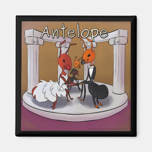 Wanneer Ants Elope Rick London Funny Comic Magneet (Voorkant)