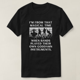 Wanneer bands instrumenten bespeelden - B/W T-shirt