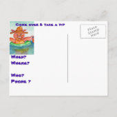 Wanneer biggen drijven - zwembriemen uitnodiging briefkaart (Achterkant)