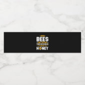 Wanneer bijen kweken waterfles etiket (Enkel label)