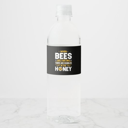 Wanneer bijen kweken waterfles etiket (Voorkant)