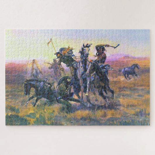 Wanneer Blackfoot en Sioux CM Russell ontmoeten Legpuzzel (Horizontaal)
