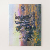 Wanneer Blackfoot en Sioux CM Russell ontmoeten Legpuzzel (Verticaal)