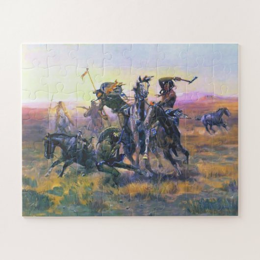 Wanneer Blackfoot en Sioux CM Russell ontmoeten Legpuzzel (Horizontaal)