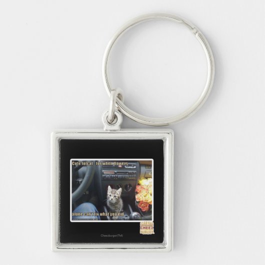 Wanneer bloemen niet genoeg zijn sleutelhanger (Voorkant)